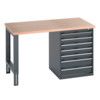 41003498.77V WORKBENCH (MPX) 7 DRAWER CABINET DARK GREY thumbnail-0