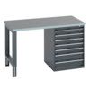 41003499.77V WORKBENCH (LINO) 7 DRAWER CABINET DARK GREY thumbnail-0