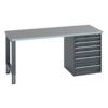 41004120.77V WORKBENCH (LINO) 6 DRAWER CABINET DARK GREY thumbnail-0