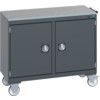 41006002.77V MOBILE DOUBLE CUPBOARD (LINO) DARK GREY thumbnail-0