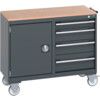 41006004.77V MOBILE CABINET (MPX)50KG UDL PER DRAWER DARK GREY thumbnail-0