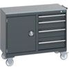 41006005.77V MOBILE CABINET (LINO)  50KG UDL PER DRAWER DARK GREY thumbnail-0