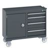 41006006.77V MOBILE CABINET (TOPTRAY) 50KG UDL DRAWERS DARK GREY thumbnail-0