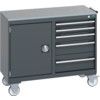 41006008.77V MOBILE CABINET (LINO)  50KG UDL PER DRAWER DARK GREY thumbnail-0