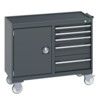 41006009.77V MOBILE CABINET (TOPTRAY) 50KG UDL DRAWERS DARK GREY thumbnail-0