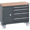 41006010.77V MOBILE CABINET (MPX)50KG UDL PER DRAWER DARK GREY thumbnail-0