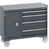 41006011.77V MOBILE CABINET (LINO)  50KG UDL PER DRAWER DARK GREY thumbnail-0