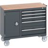 41006013.77V MOBILE CABINET (MPX)50KG UDL PER DRAWER DARK GREY thumbnail-0