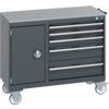 41006014.77V MOBILE CABINET (LINO)  50KG UDL PER DRAWER DARK GREY thumbnail-0