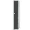 Compartment Locker, Single Door, Dark Grey, 1800 x 300 x 300mm thumbnail-0