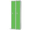 Compartment Locker, 2 Doors, Green, 1800 x 600 x 300mm, Nest of 2 thumbnail-0