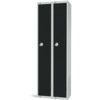 Compartment Locker, 2 Doors, Black, 1800 x 600 x 300mm, Nest of 2 thumbnail-0