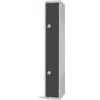 Compartment Locker, 2 Doors, Dark Grey, 1800 x 300 x 300mm thumbnail-0