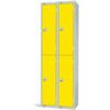 Compartment Locker, 4 Doors, Yellow, 1800 x 600 x 300mm, Nest of 2 thumbnail-0