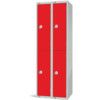 Compartment Locker, 4 Doors, Red, 1800 x 600 x 450mm, Nest of 2 thumbnail-0