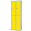 Compartment Locker, 4 Doors, Yellow, 1800 x 600 x 450mm, Nest of 2 thumbnail-0