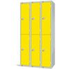 Compartment Locker, 2 Doors, Yellow, 1800 x 900 x 450mm, Nest of 3 thumbnail-0