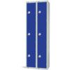 Compartment Locker, 6 Doors, Blue, 1800 x 600 x 300mm, Nest of 2 thumbnail-0