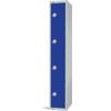 Compartment Locker, 4 Doors, Blue, 1800 x 300 x 300mm thumbnail-0