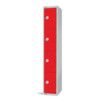 Compartment Locker, 4 Doors, Red, 1800 x 450 x 450mm thumbnail-0