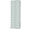 Compartment Locker, 10 Doors, Mid Grey, 1800 x 600 x 300mm, Nest of 2 thumbnail-0