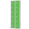 Compartment Locker, 12 Doors, Green, 1800 x 600 x 300mm, Nest of 2 thumbnail-0