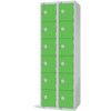 Compartment Locker, 12 Doors, Green, 1800 x 600 x 450mm, Nest of 2 thumbnail-0