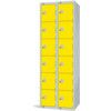 Compartment Locker, 12 Doors, Yellow, 1800 x 600 x 450mm, Nest of 2 thumbnail-0