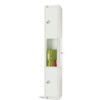 Workwear Locker, 3 Doors, White, 1800 x 300 x 300mm thumbnail-1