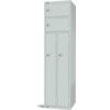 Workwear Locker, 4 Doors, Mid Grey, 1800 x 450 x 450mm thumbnail-0