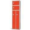 Workwear Locker, 4 Doors, Red, 1800 x 450 x 450mm thumbnail-0