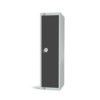 Low Height Locker, Single Door, Dark Grey, 1370 x 300 x 380mm thumbnail-0