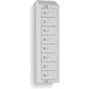 Personal Effects Locker, 8 Doors, Mid Grey, 990 x 250 x 160mm, Sloped Top thumbnail-0