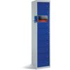 Workwear Locker, 10 Doors, Blue, 1830 x 381 x 457mm thumbnail-0