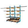 Cantilever Racking, 15 Shelves, 250kg Shelf Capacity, 3000mm x 1200mm, Blue thumbnail-0