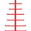 Bar Rack, 350;400;850;950;1100kg Shelf Capacity, 1910mm x 680mm x 680mm, Red thumbnail-0