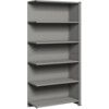 Euro Shelving Extension Bay, 5 Shelves, 135kg Shelf Capacity, 2100mm x 1000mm x 600mm, Grey thumbnail-0