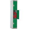 1800x450x450mm 3-DOOR LOCKER GREY/RED thumbnail-0