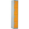 1800x300x450mm 4-DOOR LOCKER GREY/RED thumbnail-0