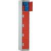 1800x300x450mm 5-DOOR LOCKER GREY/RED thumbnail-0