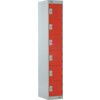 1800x300x300mm 6-DOOR LOCKER GREY/RED thumbnail-0