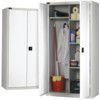 SILVER/WHITE IND CUPBOARD WARDROBE 1820x915x505mm thumbnail-0