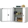 SILVER/WHITE IND. LOW CUPBOARD 984x915x505mm thumbnail-0