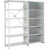 Euro Shelving Extension Bay, 5 Shelves, 160kg Shelf Capacity, 2100mm x 1000mm x 400mm, Grey thumbnail-0