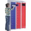 Workwear Locker, 15 Doors, Green, 1778 x 381 x 457mm thumbnail-0