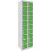 DUAL USB PHONE CHARGING LOCKER 10 TIERS 20 DOORS SUBLIME LIME thumbnail-0