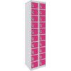 DUAL USB PHONE CHARGING LOCKER 10 TIERS 20 DOORS PITAHAYA PINK thumbnail-0