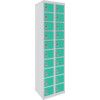 DUAL USB PHONE CHARGING LOCKER 10 TIERS 20 DOORS LAGOON BLUE thumbnail-0