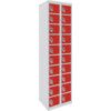 DUAL USB PHONE CHARGING LOCKER 10 TIERS 20 DOORS TAMARILLO RED thumbnail-0