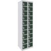 DUAL USB PHONE CHARGING LOCKER 10 TIERS 20 DOORS GUAVA GREEN thumbnail-0